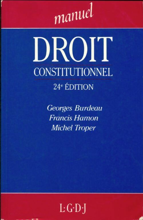 Livrenpoche : Droit constitutionnel - Georges Burdeau - Livre