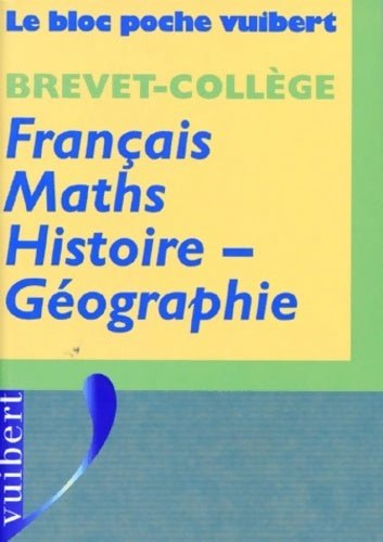 Livrenpoche : Brevet-collèges français, maths, histoire-géographie - Collectif - Livre