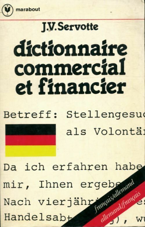 Livrenpoche : Dictionnaire commercial et financier (français-allemand/allemand-français) - Joseph Vital Servotte - Livre