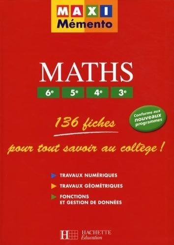 Livrenpoche : Maths 6e/5e/4e/3e - Paul Fauvergue - Livre