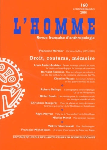 Livrenpoche : L'homme n°160 - Collectif - Livre