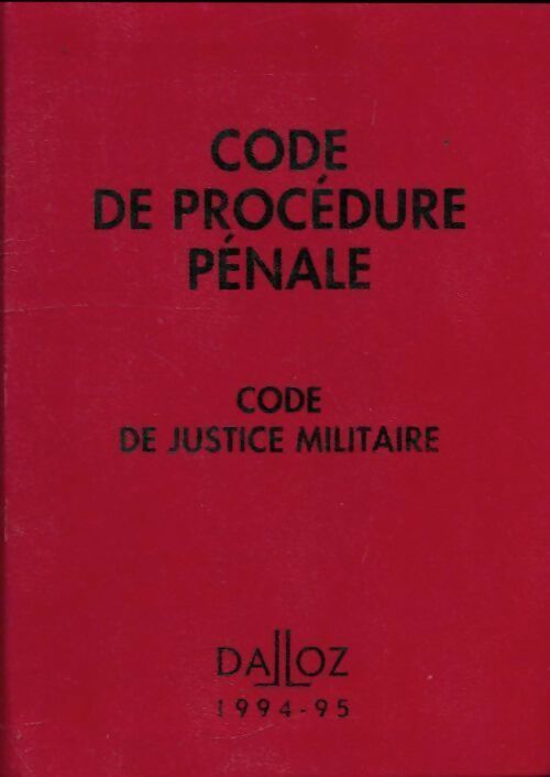 Livrenpoche : Code de procédure pénale 1994-1995 - Collectif - Livre