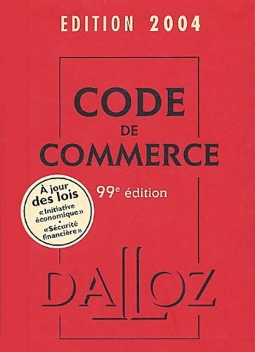 Livrenpoche : Code de commerce 2004 - Collectif - Livre