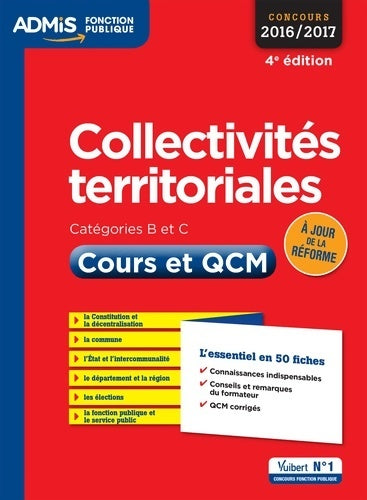 Livrenpoche : Collectivités territoriales cours et QCM cat B et C 4e 2016-2017 - Pierre Brice Lebrun - Livre