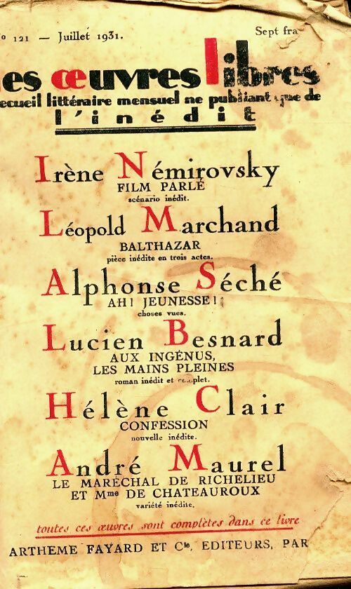 Livrenpoche : Les oeuvres libres n°121 - Collectif - Livre
