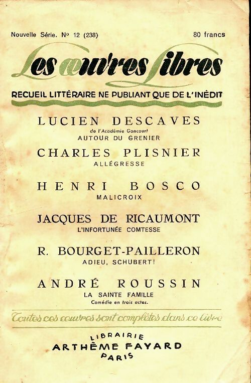 Livrenpoche : Les oeuvres libres n°238 - Collectif - Livre