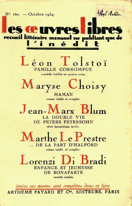 Livrenpoche : Les oeuvres libres n°160 - Collectif - Livre