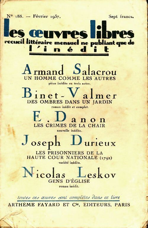 Livrenpoche :  Les oeuvres libres n°188 - Collectif - Livre