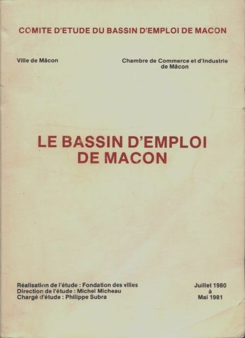 Livrenpoche : Le bassin d'emploi de Macon - Collectif - Livre