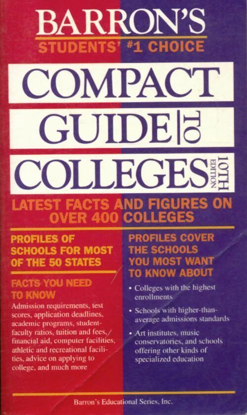 Livrenpoche : Barron's compact guide to colleges - Collectif - Livre