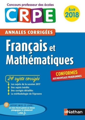 Livrenpoche : Français & mathématiques CRPE écrit 2018 - Saïd Chermak - Livre
