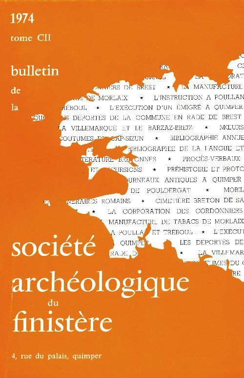 Livrenpoche : Bulletin de la société archéologique du Finistère Tome CII - Collectif - Livre