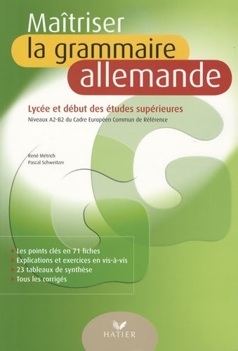 Livrenpoche : Maîtriser la grammaire allemande - René Métrich - Livre