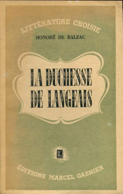 Livrenpoche : La duchesse de Langeais - Honoré De Balzac - Livre