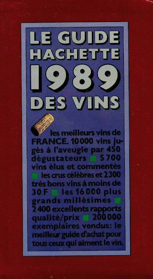 Livrenpoche : Guide hachette des vins de France 1989 - Collectif - Livre