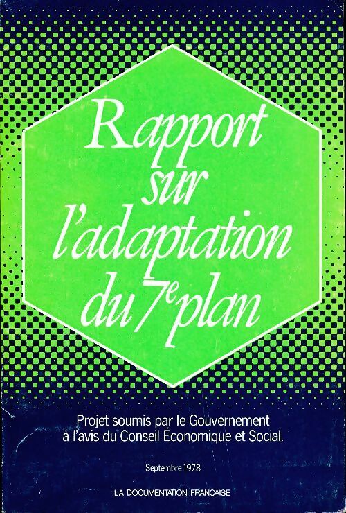 Livrenpoche : Rapport sur l'adaptation du 7e plan - Collectif - Livre