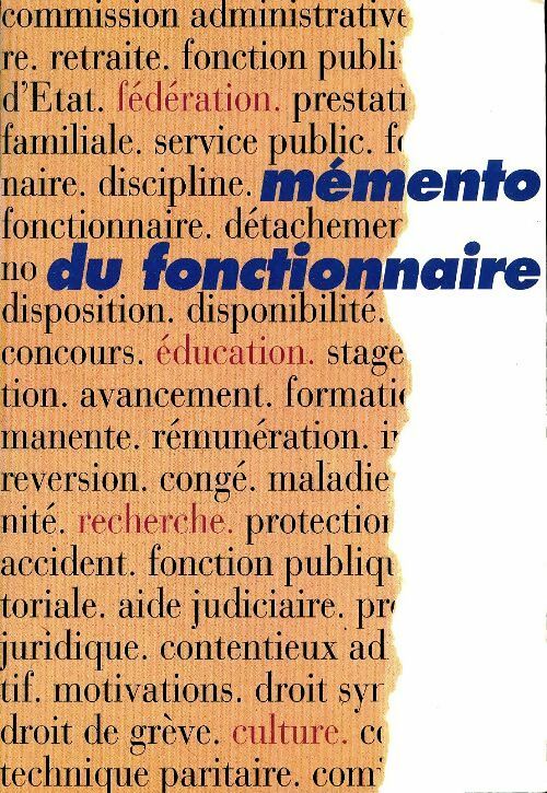 Livrenpoche : Mémento du fonctionnaire 1993-1994 - Collectif - Livre