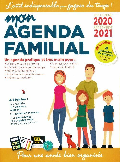 Livrenpoche : Mon agenda familial 2020-2021 - Collectif - Livre