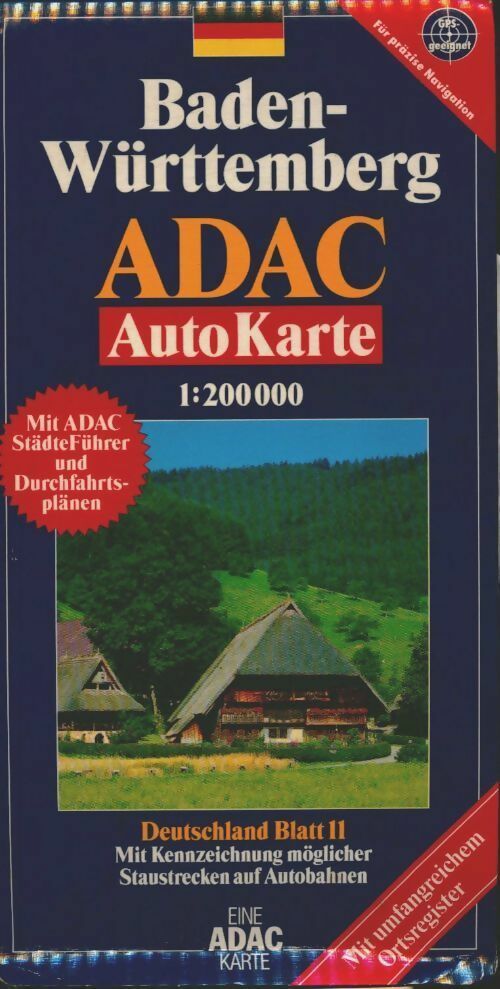 Livrenpoche : Adac Autokarte Baden-Württemberg - Wolfgang Hohensee - Livre