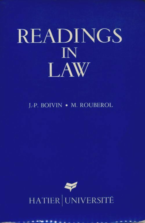 Livrenpoche : Readings in law - Jean-Pierre Boivin - Livre