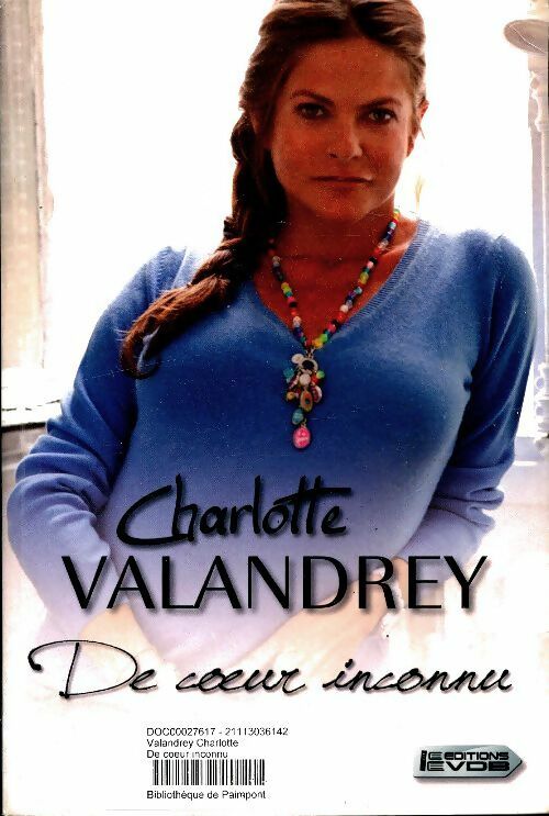 De coeur inconnu - Charlotte Valandrey -  VDB - Livre