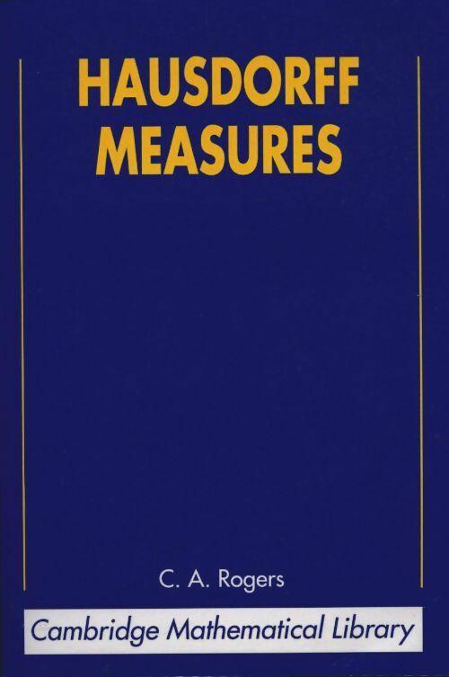 Livrenpoche : Hausdorff measures - C.A. Rogers - Livre
