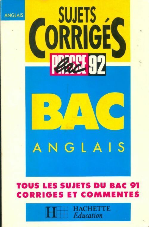 Livrenpoche : Anglais sujets corrigés 92 - Collectif - Livre