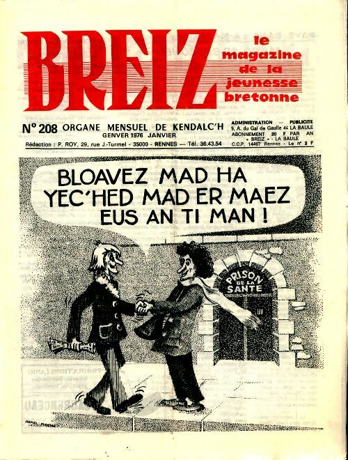 Livrenpoche : Breiz, le magazine de la jeunesse n°208 - Collectif - Livre