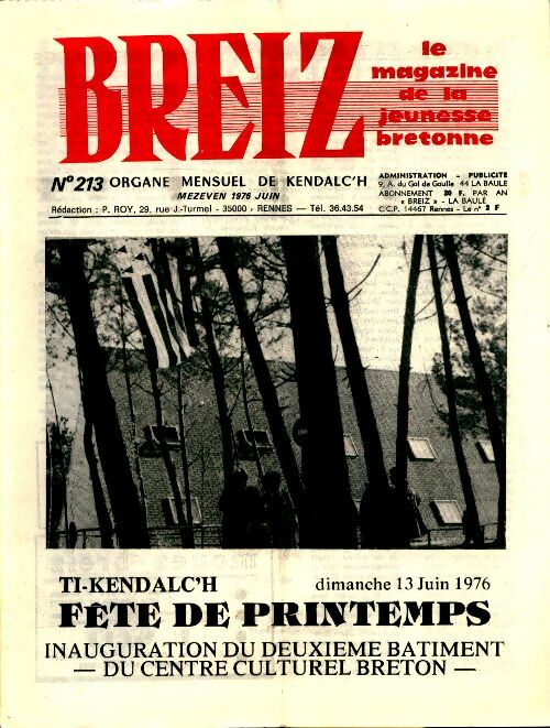 Livrenpoche : Breiz, le magazine de la jeunesse n°213 - Collectif - Livre