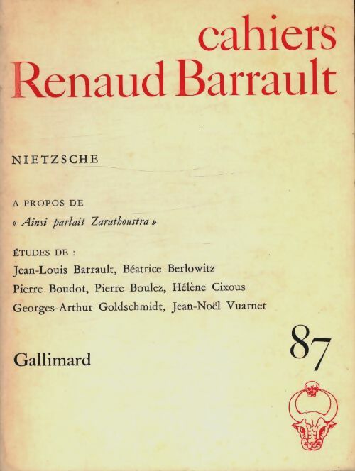 Livrenpoche : Cahiers Renaud-Barrault n°87 : Nietzsche - Collectif - Livre
