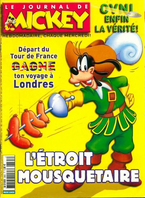 Livrenpoche : Le journal de Mickey n°2865 : L'étroit mousquetaire - Collectif - Livre