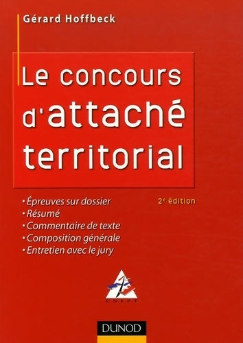 Livrenpoche : Le concours d'attaché territorial - Gérard Hoffbeck - Livre