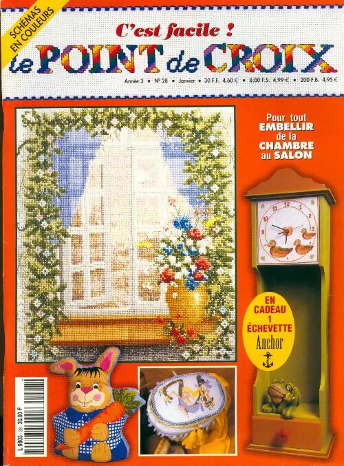 Livrenpoche : C'est facile ! Le point de croix n°28 : Pour tout embellir de la chambre au salon - Collectif - Livre