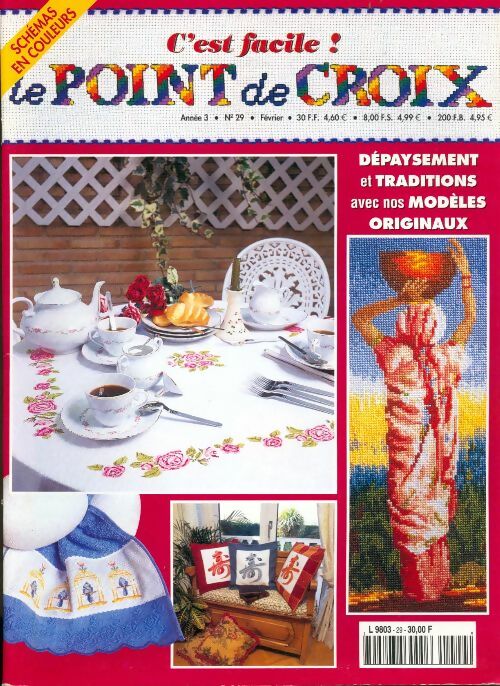 Livrenpoche : C'est facile ! Le point de croix n°29 : Dépaysement et traditions avec nos modèles originaux - Collectif - Livre
