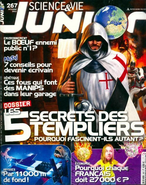 Livrenpoche : Science & vie junior n°267 : Les 5 secrets des Templiers - Collectif - Livre