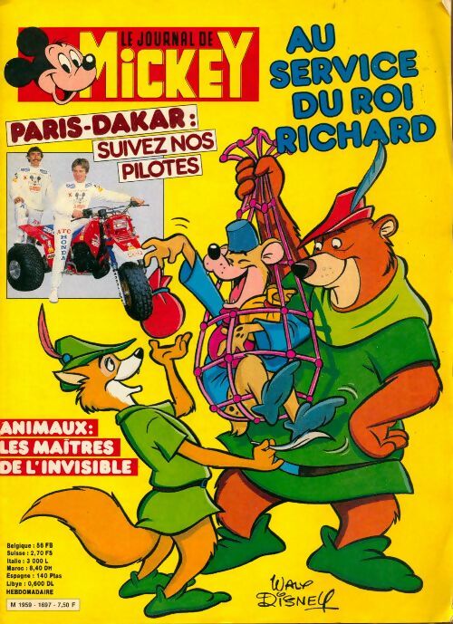 Livrenpoche : Le journal de Mickey n°1697 : Au service du roi Richard - Collectif - Livre