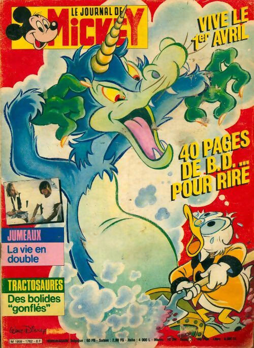 Livrenpoche : Le journal de Mickey n°1762 : Vive le 1er avril ! - Collectif - Livre