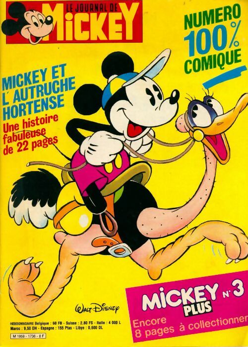 Livrenpoche : Le journal de Mickey n°1736 : Numéro 100% comique - Collectif - Livre