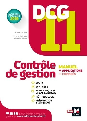 Livrenpoche : DCG 11 - contrôle de gestion - Manuel et applications - Eric Margotteau - Livre