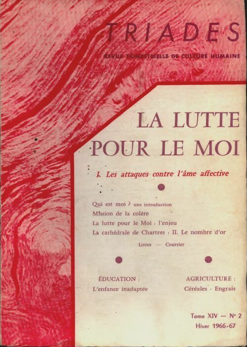 Livrenpoche : Triades Tome XIV n°2 : La lutte pour le moi - Collectif - Livre