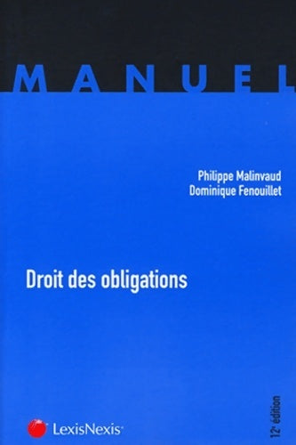 Livrenpoche : Droit des obligations - Philippe Malinvaud - Livre
