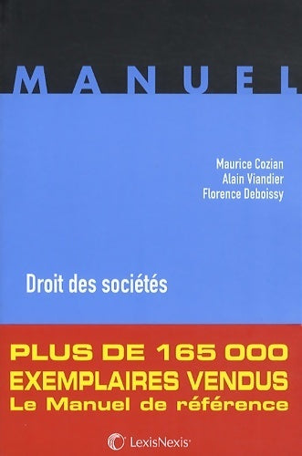 Livrenpoche : Droit des sociétés - Maurice Cozian - Livre