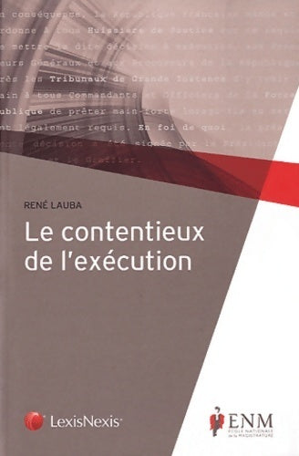 Livrenpoche : Le contentieux de l'exécution - René Lauba - Livre