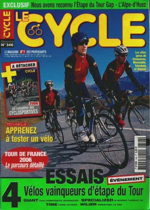 Livrenpoche : Le cycle  n°346 : Essais : 4 vélos vainqueurs d'étape du Tour - Collectif - Livre
