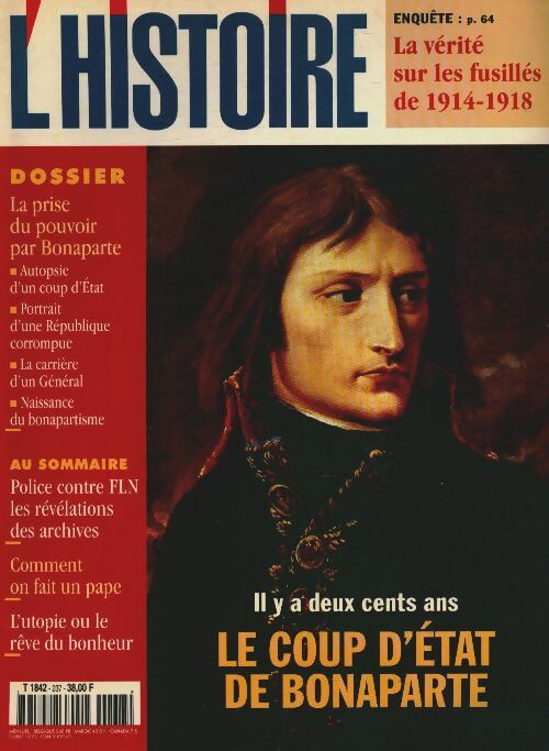 Livrenpoche : L'histoire n°237 : Le coup d'état de Bonaparte - Collectif - Livre