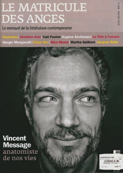Livrenpoche : Le matricule des anges n°208 : Vincent Message - Collectif - Livre