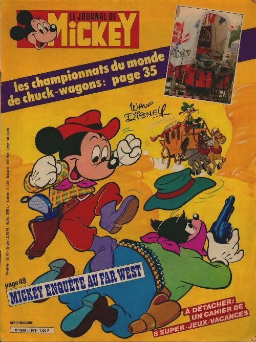 Livrenpoche : Le journal de Mickey n°1678 : Mickey enquête au Far West - Collectif - Livre