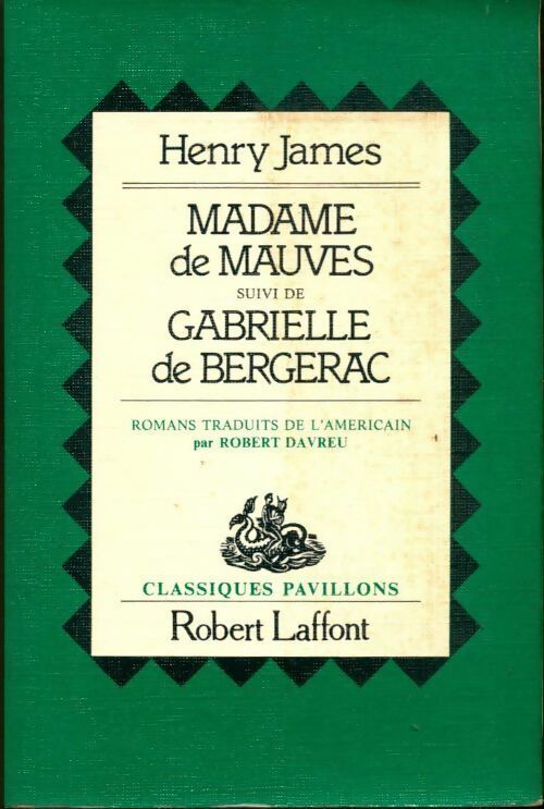Livrenpoche : Madame de Mauves / Gabrielle de Bergerac - Henry James - Livre