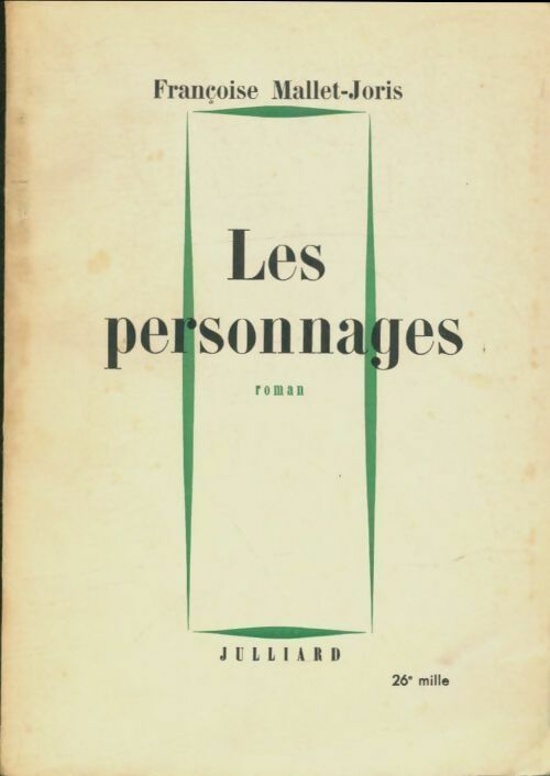 Livrenpoche : Les personnages - Françoise Mallet-Joris - Livre