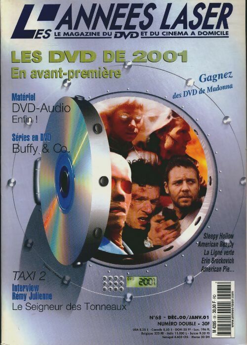 Livrenpoche : Les Années Laser  n°68 : Les DVD de 2001 en avant-première - Collectif - Livre